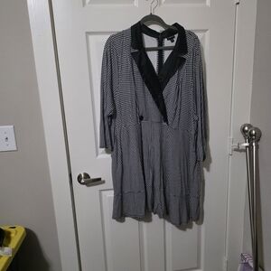 Torrid Black and White Midi Dress